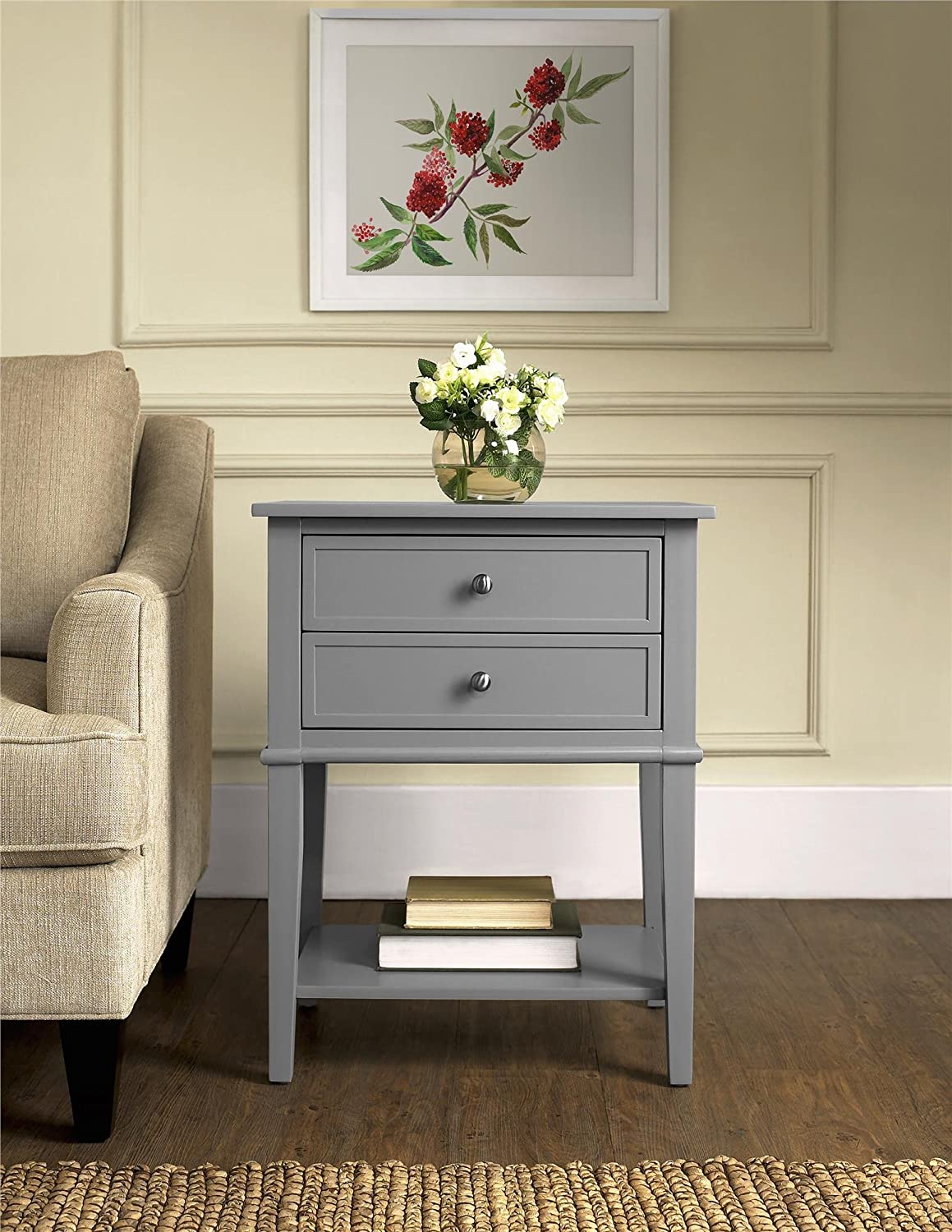 Ameriwood Home Franklin Accent Table with 2 Drawers