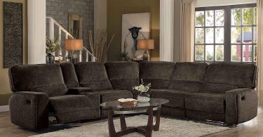 Homelegance Shreveport 6-Piece Sectional with Three Reclining Chairs