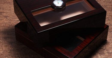 Woodronic Handmade Glass Top Cigar Humidor