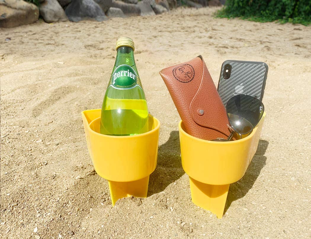 Home Queen Beach Cup Holder with Pocket