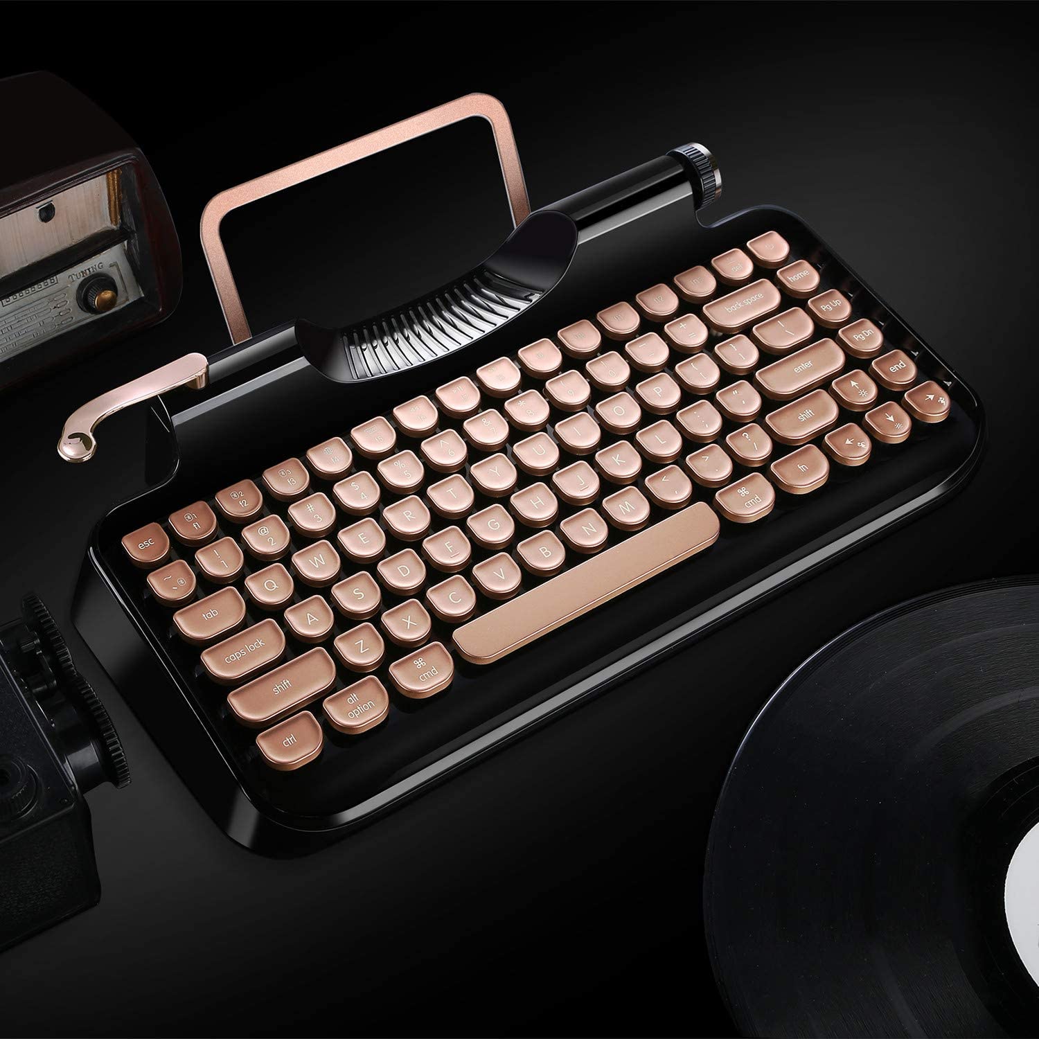 RYMEK Typewriter Style Mechanical Wired & Wireless Keyboard