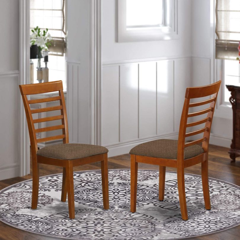 East West Furniture MLC-SBR-C Milan kitchen chairs
