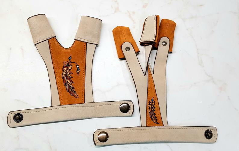 Archery Suede Gloves Set  A Shooting Glove And A Bow Hand
