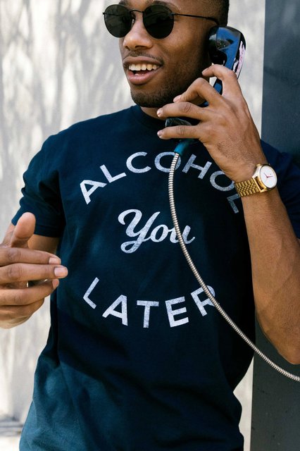 Alcohol You Later Navy T-Shirt