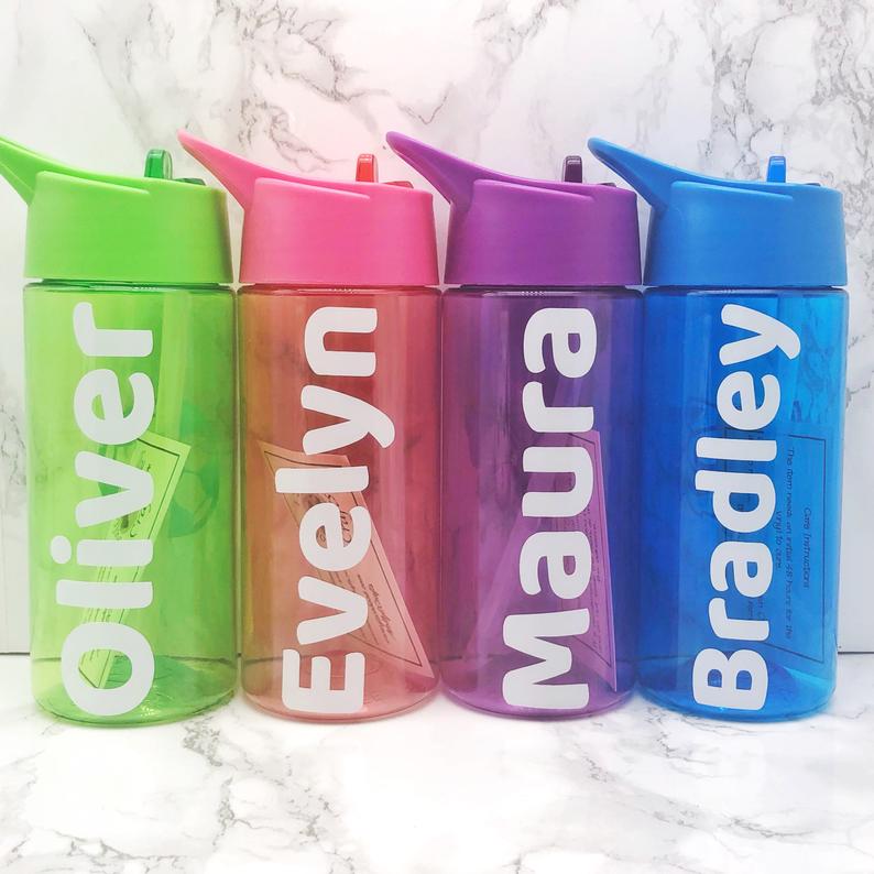 Kids Back To School Personalised Water Bottle 400ml