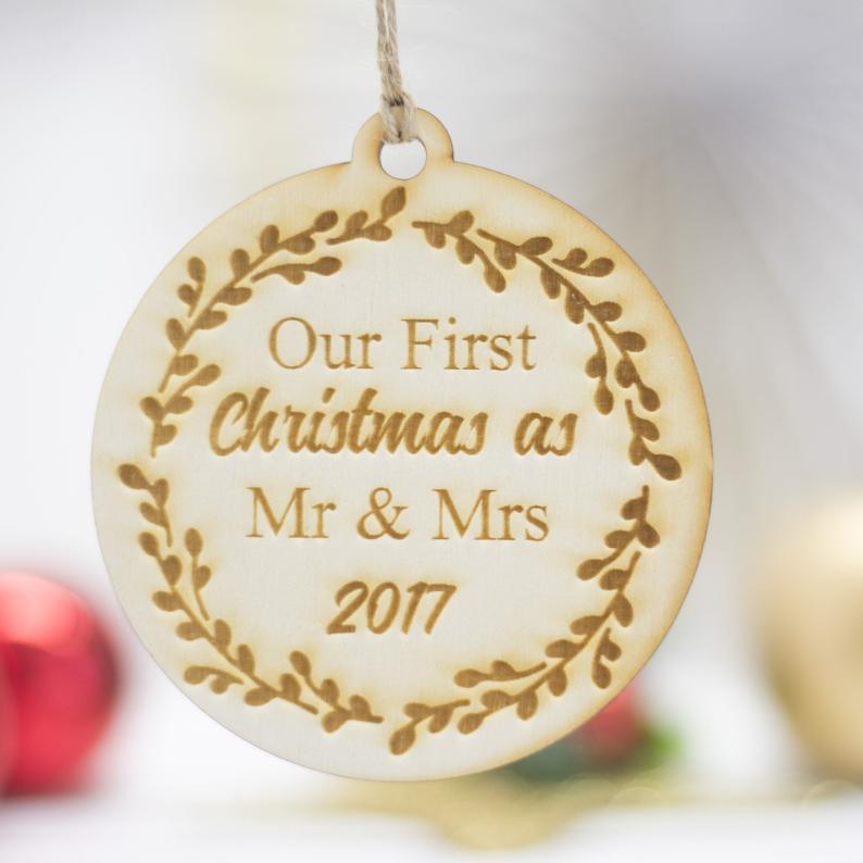 Our first Christmas as Mr Mrs Xmas  Ornament Christmas Tree