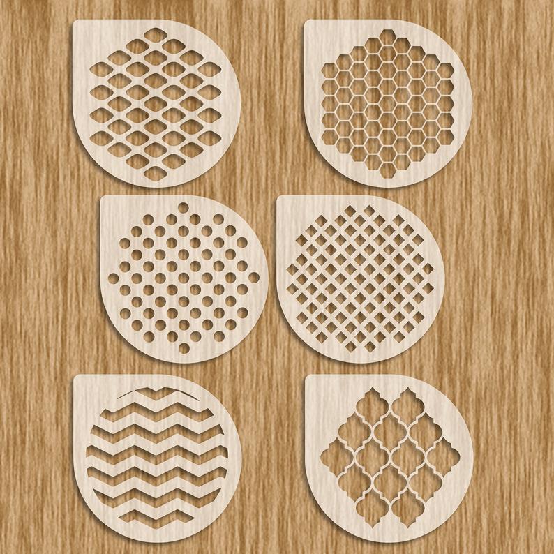 Shapes & Patterns Sampler / 6 Piece 4 diameter Cookie