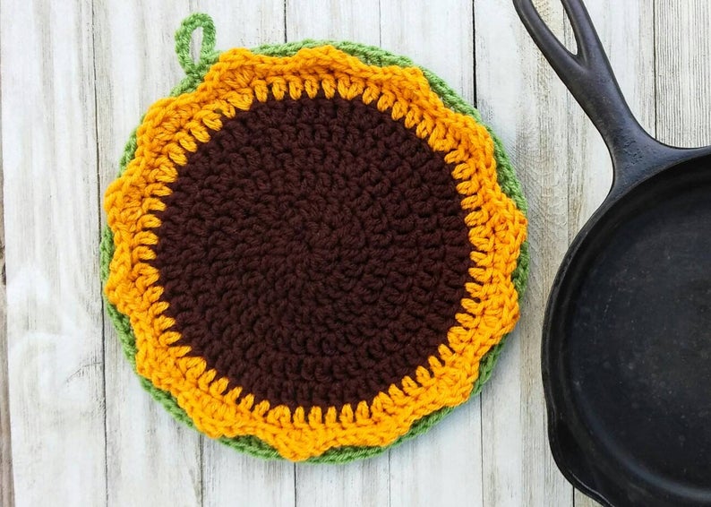 Torreya Sunflower pdf pattern sunflower decoration crochet