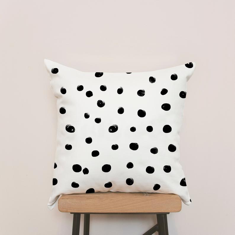 Black And White Cushion Polka Dot Pillow Case Dalmatian