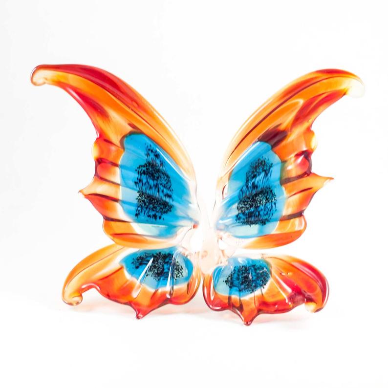 Glass Butterfly Hand-Blown Collectible  Figurine  Art Glass