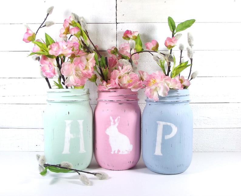 HOP Easter Decor Spring Decor Cottage Chic Decor Cute Home