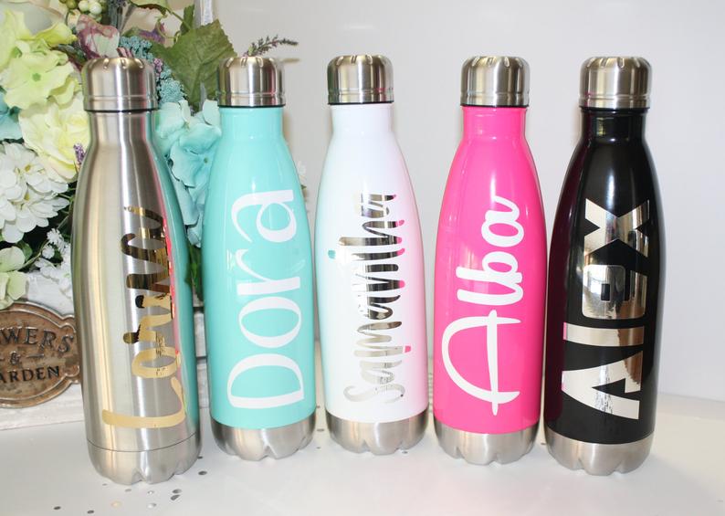 Personalized Stainless Steel Water Bottle 17 oz. Bridesmaid