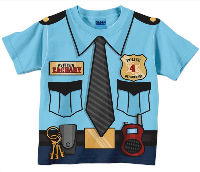Police Officer Shirt Personalized Boys Policeman Birthday