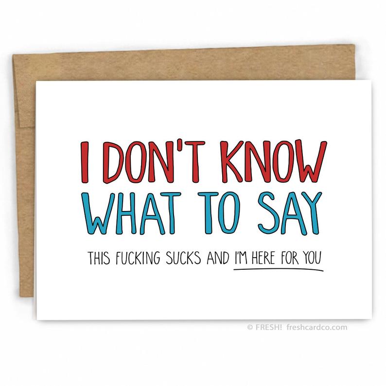 Sympathy Card  Empathy Card  What To Say by Fresh Card Co