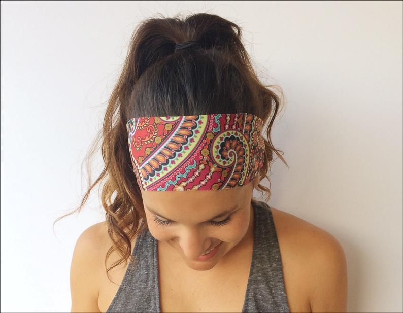 Yoga Running Headband  Wild Abandon Print  Workout Headband