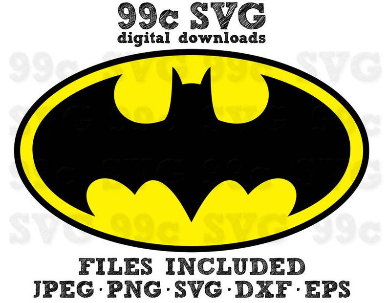 Batman DC Logo Superhero SVG DXF Png Vector Cut File Cricut