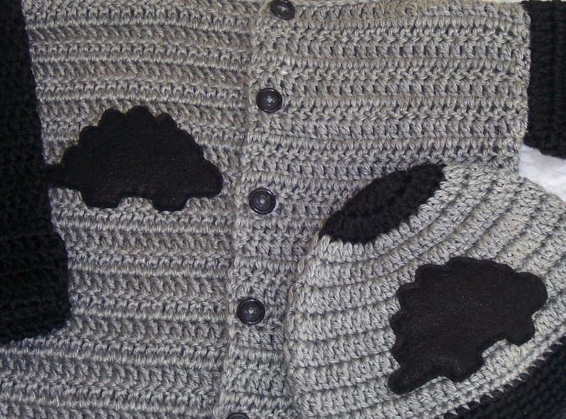 Dinosaur Sweater Crochet Sweater Crochet Dinosaur Sweater