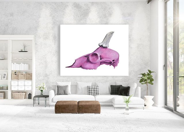 Pink Never Dies, Eyes on Walls Giant Canvas Print by Ruben Carrasco, 72×54