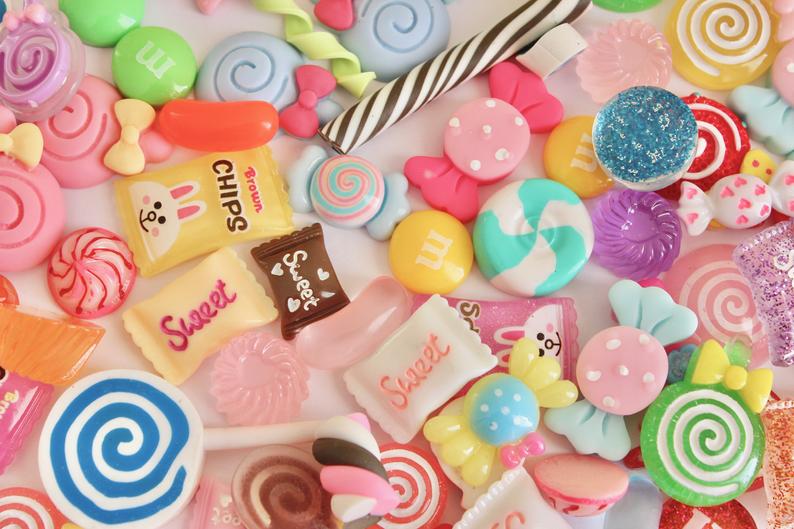 Resin Mixed Candy SLIME charms fluffy slime slime supplies