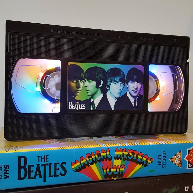 Retro VHS Lamp Beatles Night Light Table Lamp. Order any film
