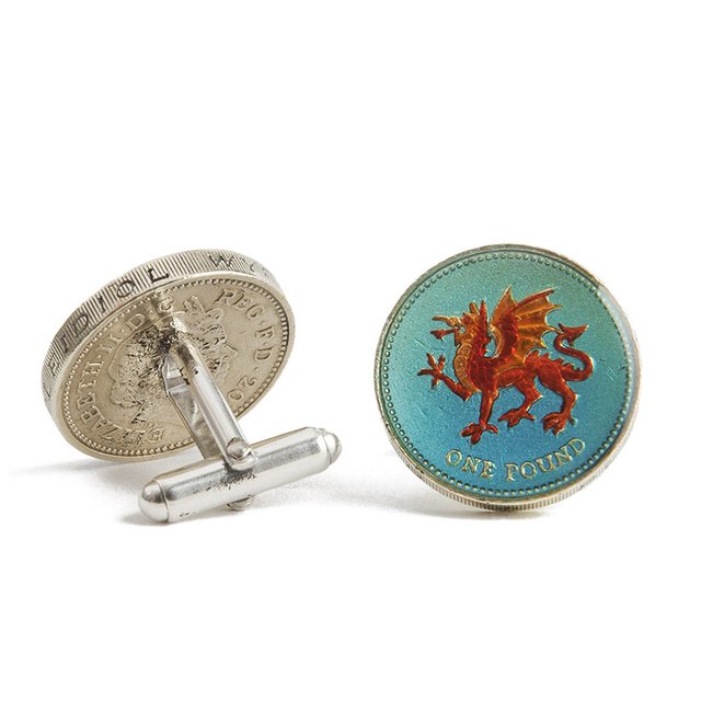 Welsh Pound Coin Cufflinks by Sir Jack’s