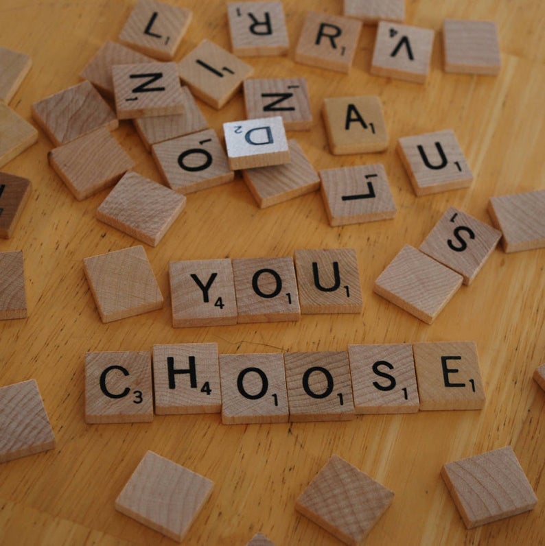 Individual Scrabble letter tiles Authentic Scrabble Tiles