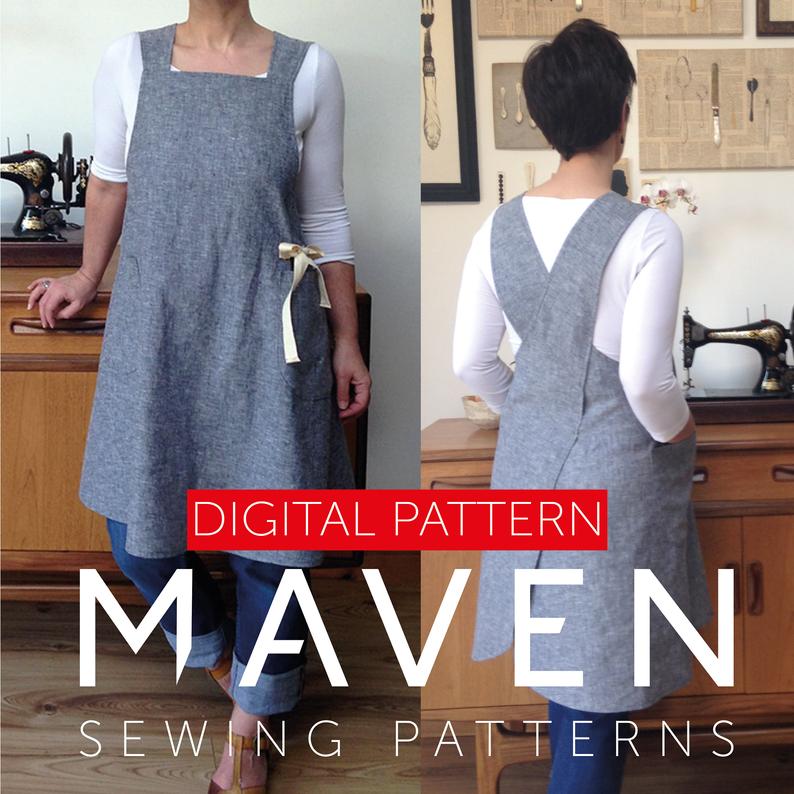 The Maria Apron PDF sewing pattern Pinafore style apron