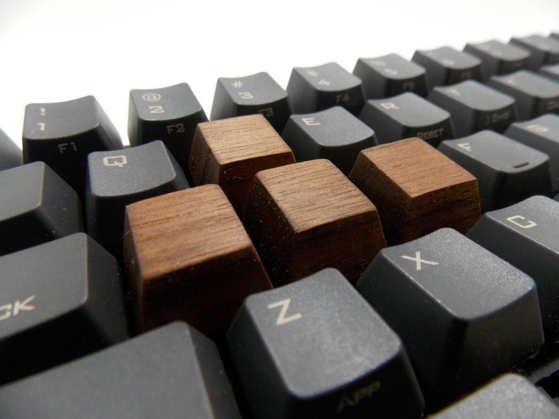 Walnut Plateau Keycaps  4 pack-WASD-Arrow Keys