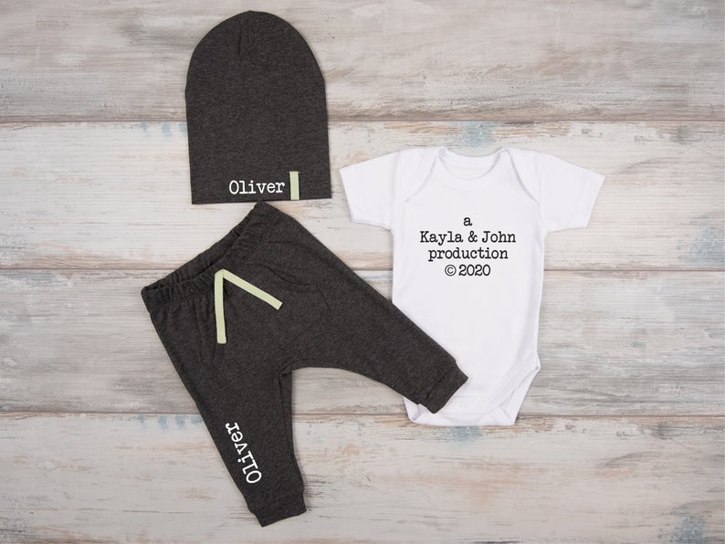 Baby Boy Gift Personalized Hat Custom Name Pants Parents