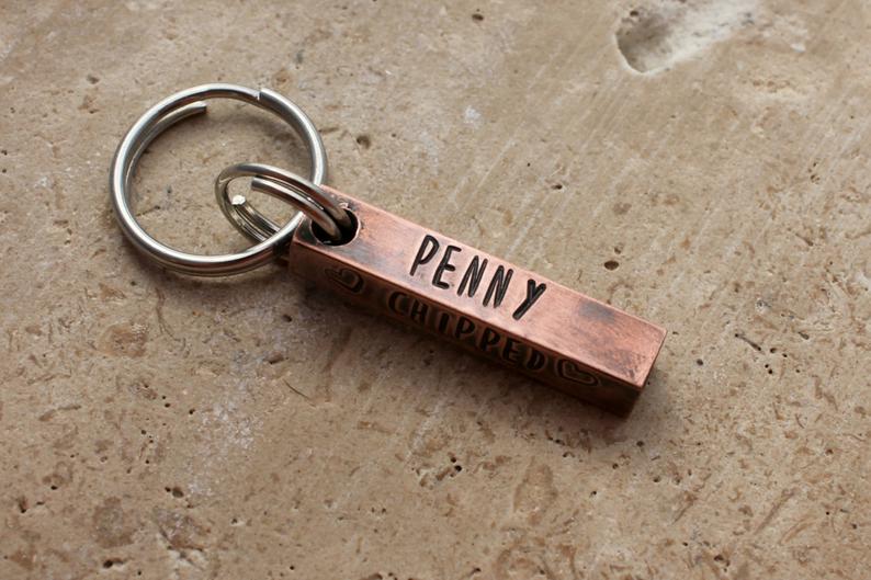 Copper Bar Dog Tag for Dogs  Pet ID Tag  Dog Tag