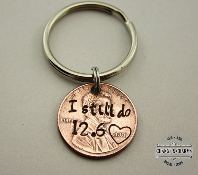 I still do Customized Penny Keychain Anniversary Gift