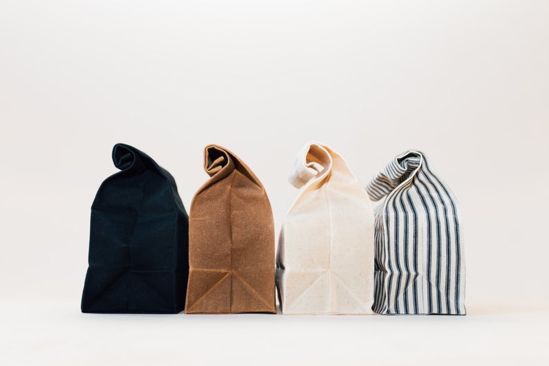 Lunch Bag // Waxed Canvas Lunch Bag