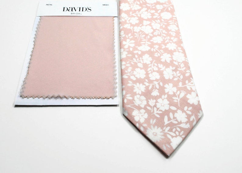 Petal Neckties Blush Floral Neckties Wedding Neckties Davids