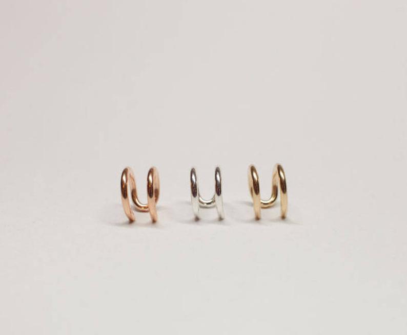 Rose Gold Ear Cuff/ Sterling Silver 14k Gold or Rose Gold
