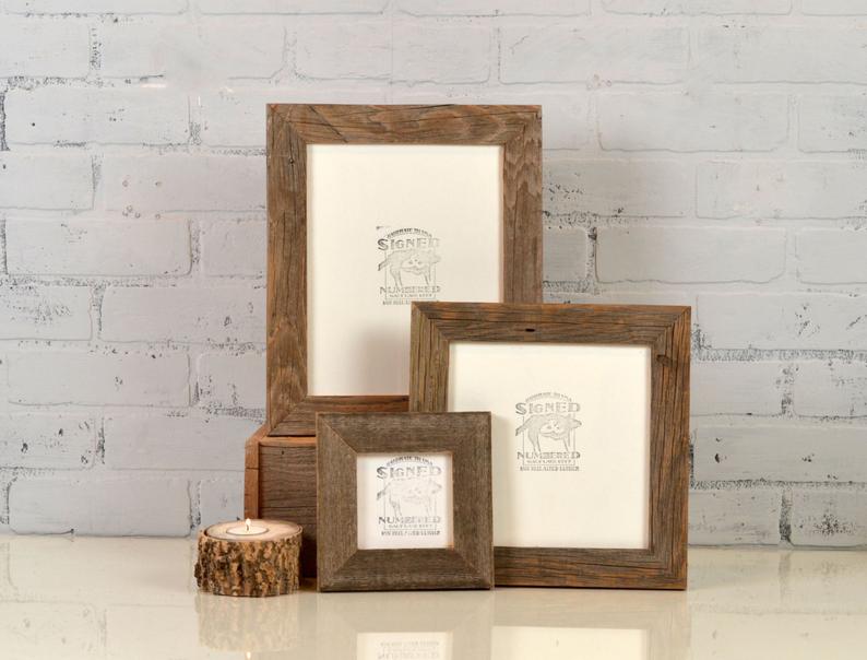 Rustic Natural Reclaimed Cedar Wood Picture Frame  Choose