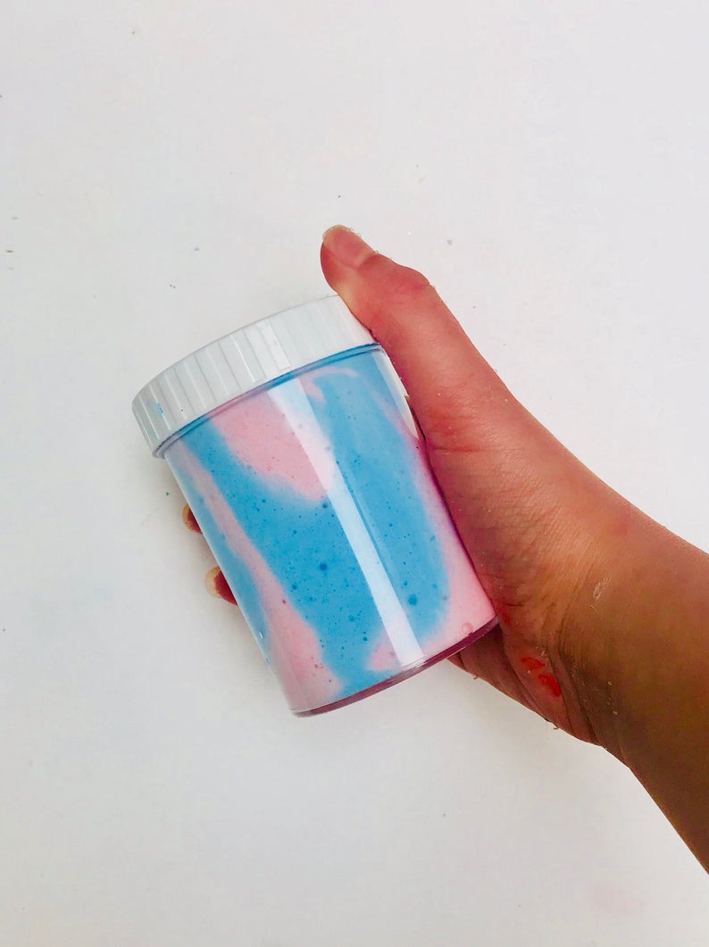 Scented Cotten Candy Twist BubbleGum SLIME  FREE EXTRA