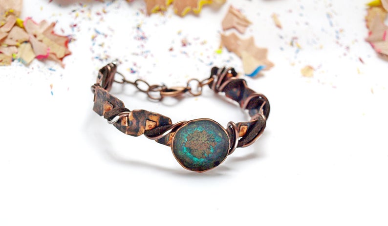 Turquoise statement bracelet Valentines day gift for her