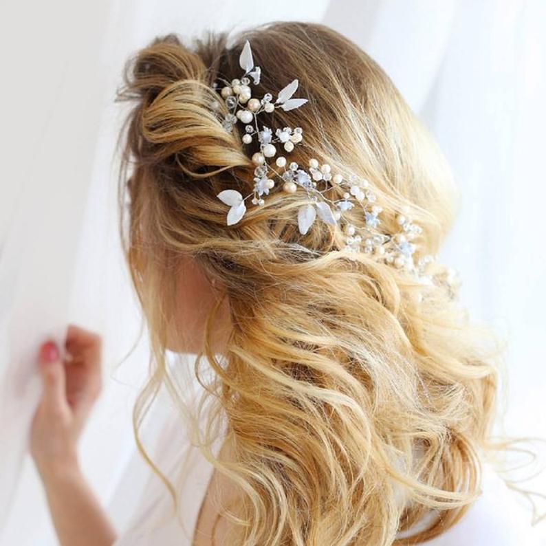 Bridal hair vine wedding jewelry