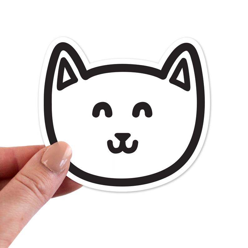 Cat Stickers Cat Sticker Cat Laptop Sticker Cat Laptop