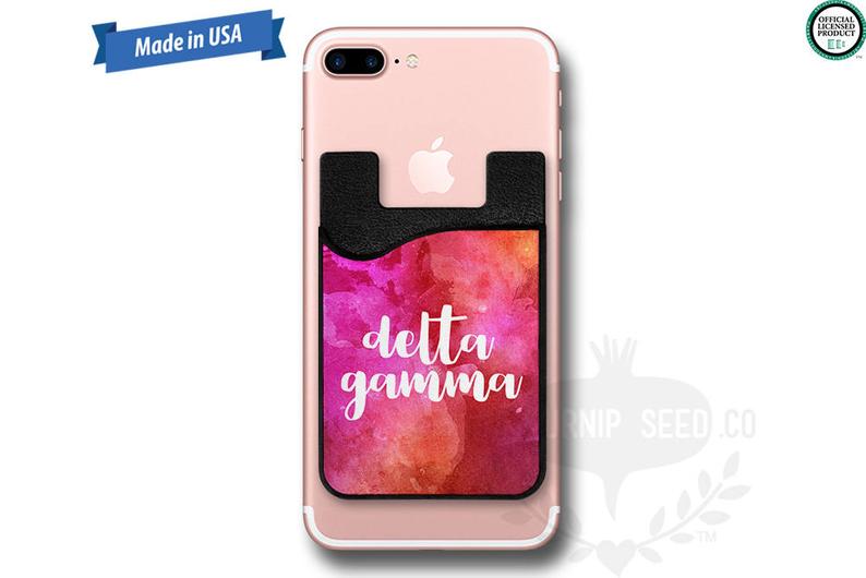 Delta Gamma Watercolor  Water Color  Phone Caddy  Sticker