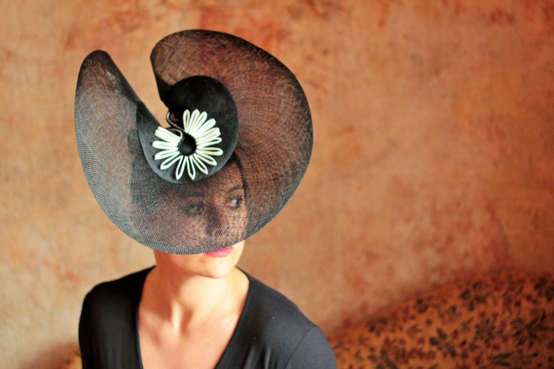 Designer Sinamay Straw Hat