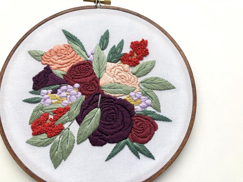 Embroidery Kit Beginner Embroidery Hoop Art Hand Embroidery