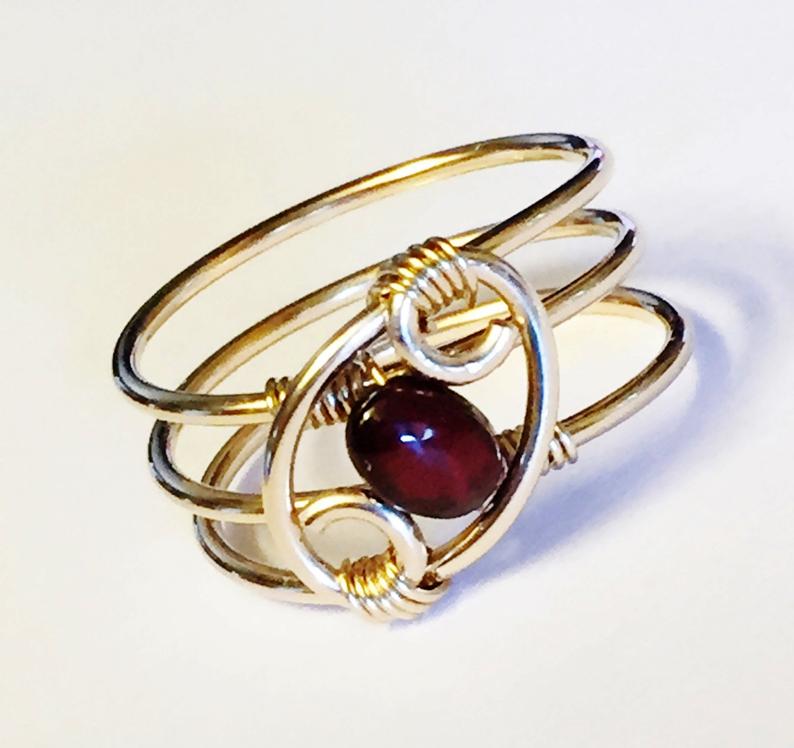 Garnet Ring Garnet Jewelry January Birthstone January