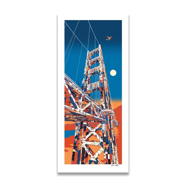 Golden Gate , Giant Art x Eyes on Walls – Limited Edition Print by HR-FM