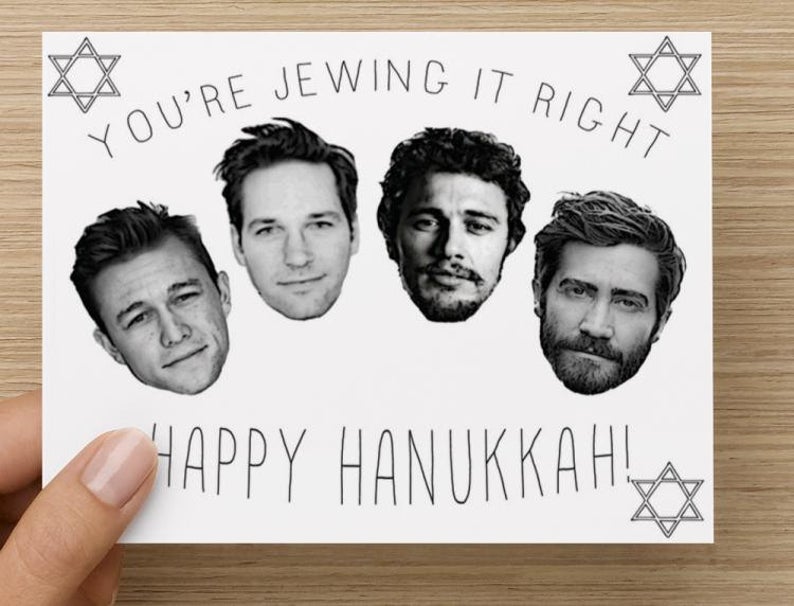 Happy Hanukkah Card You’re Jewing It Right