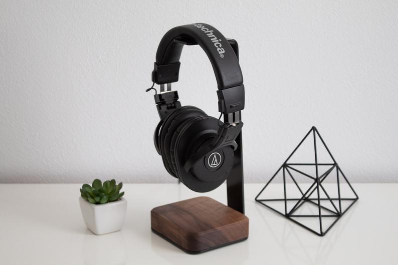 Headphone Stand Wood  Steel and Wood Headphone Holder Makes