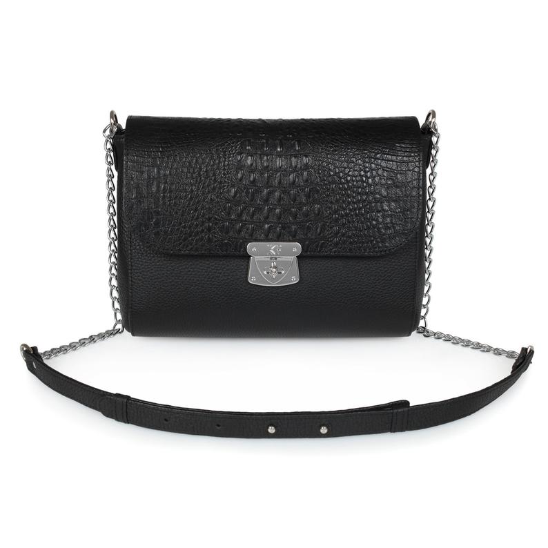 Leather Cross body Bag Black Leather Shoulder Bag