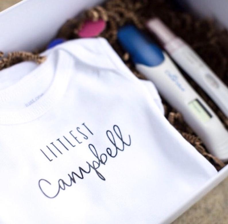 Littlest  Baby Announcement Onesie/Bodysuit/Pregnancy