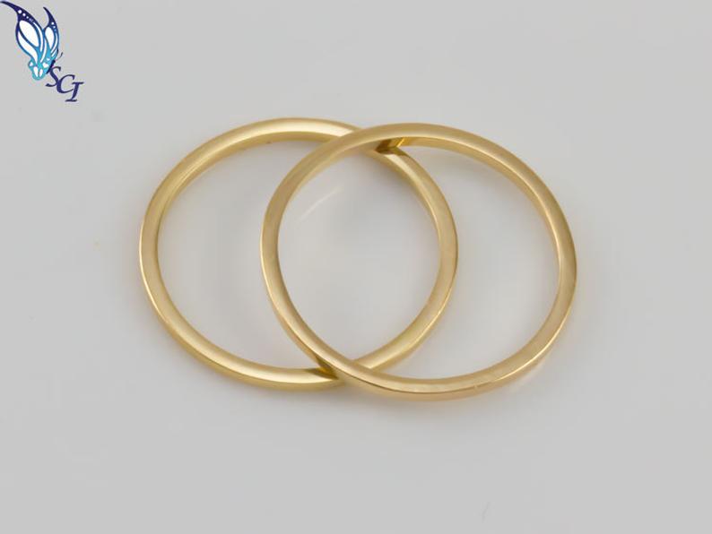 Midi Rings Gold Plated Over Sterling Set of 2 or Set of 5