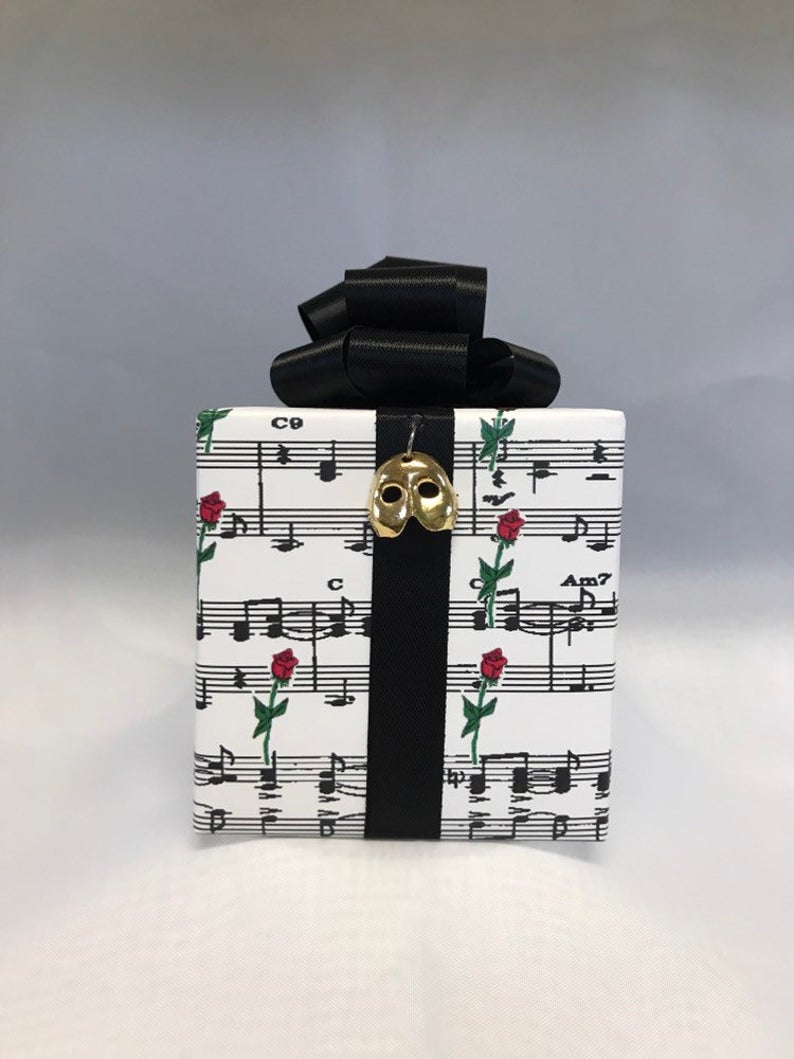Phantom of the Opera Music box wrapped as a gift
